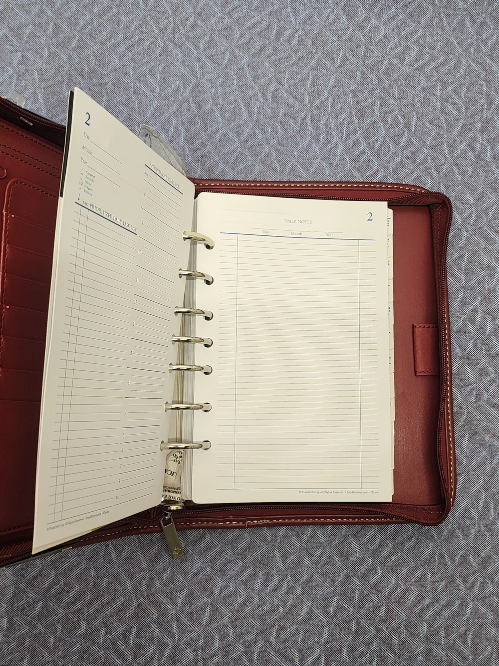 Brand New- Deadstock • Red Leather Planner • Franklin Covey